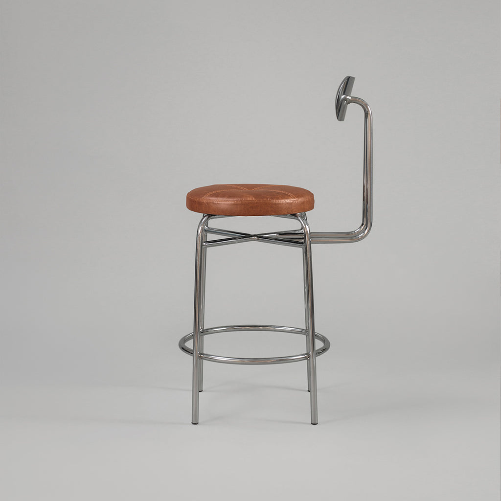 Silla de Barra Duvet Krom Cuero