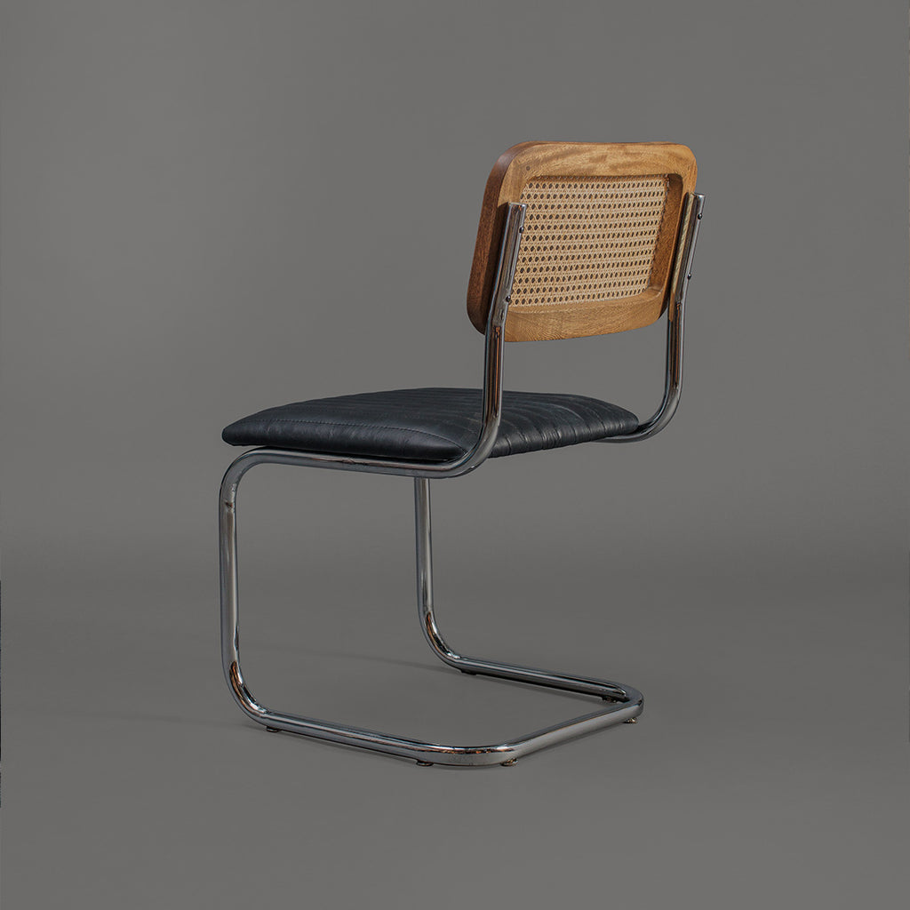 Silla Tissu Krom Cuero