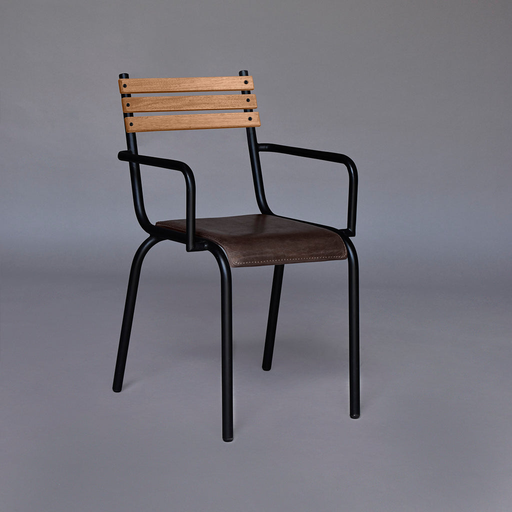 Silla con Brazos Rock Cuero