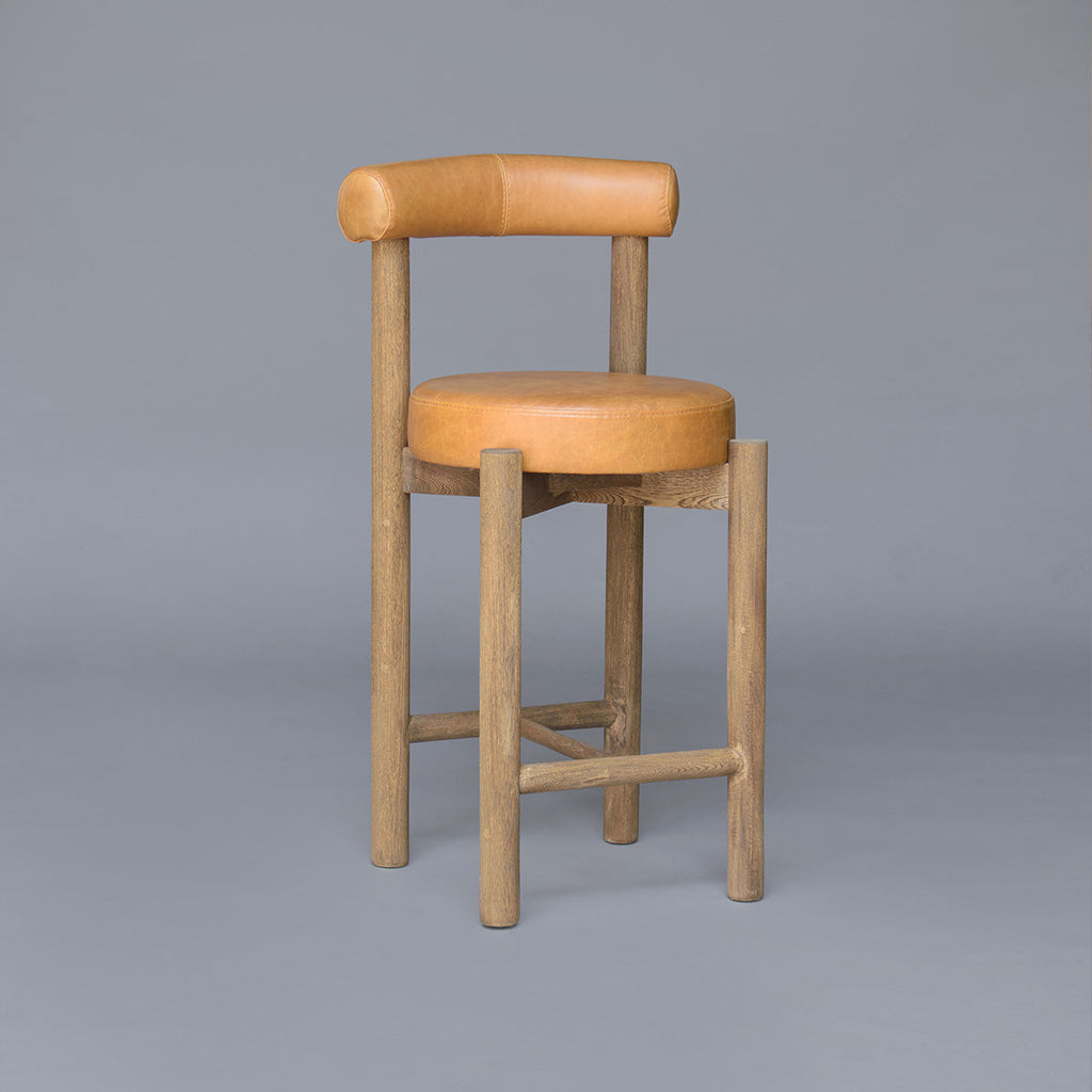 Silla de Barra Lumi Cuero