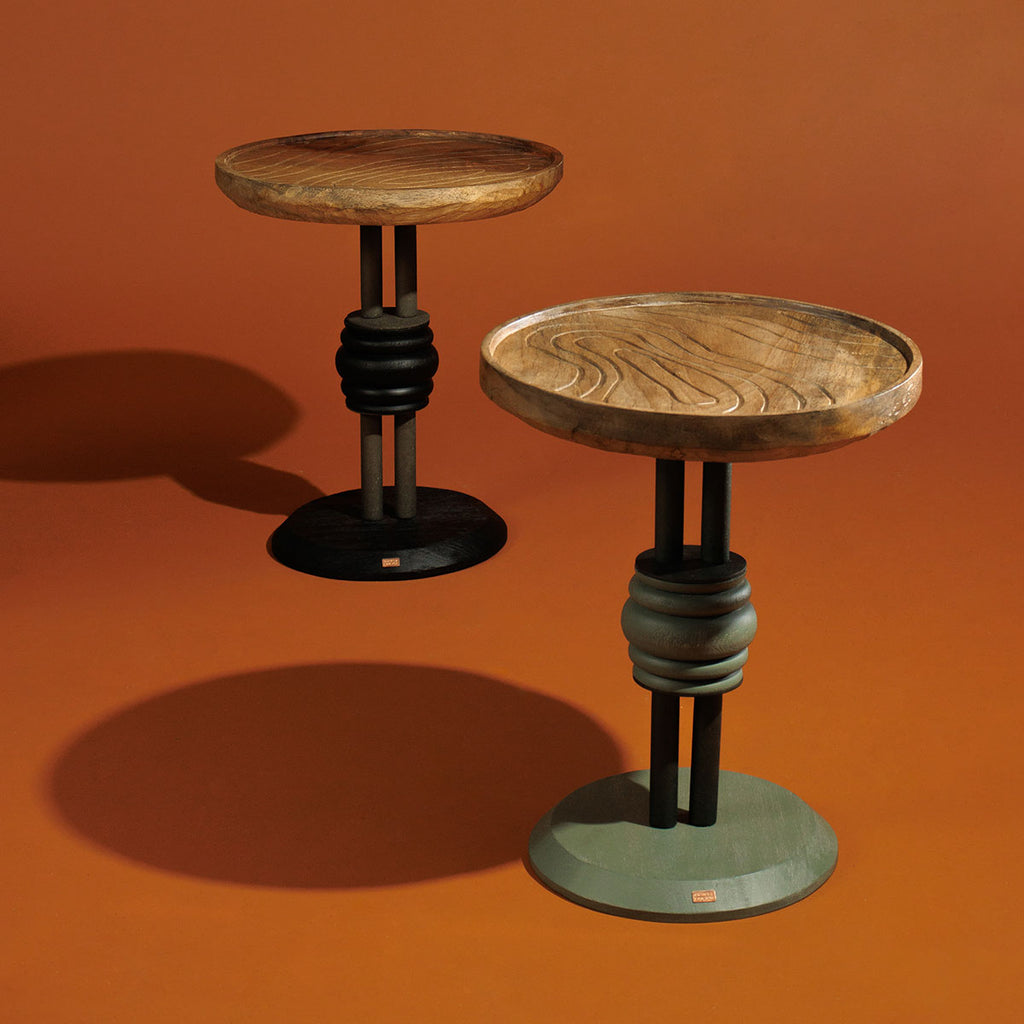 Mesita Noche Puglia - mesa auxiliar madera roble