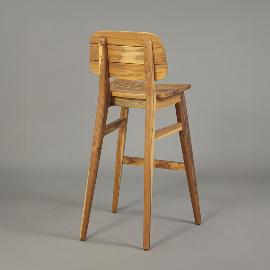 Silla de Barra Wooden Teca