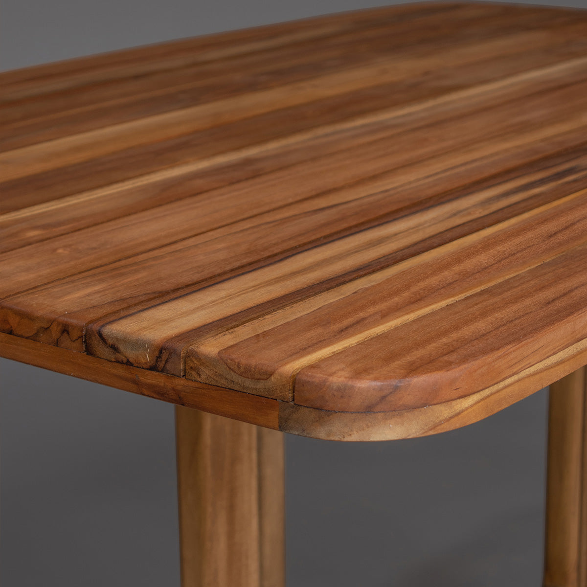 Mesa De Jardín Plegable De Teca DIVERO - 90 Cm, Octogonal, Para 4 Personas, 13.5 Kg